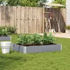 Image de vidaXL Jardinière gris 120x80 cm bois massif de pin jardinière dextérieur bac à fleurs bac à tomates jardinière de 3295845