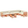 Image de vidaXL Salon de jardin 8 pcs avec coussins marron cire bois pin massif 3299479
