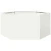Image de vidaXL Jardinière blanc hexagone 104x90x45 cm acier jardinière de fleurs jardinière de patio jardinière de jardin 851130