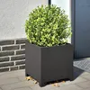 Image de vidaXL Jardinière noir 40x40x40 cm acier planteur jardinière de patio bac à fleurs jardinière dextérieur boîte à 851199