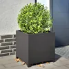 Image de vidaXL Jardinière noir 50x50x50 cm acier planteur jardinière de patio bac à fleurs jardinière dextérieur boîte à 851213