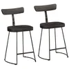 Image de vidaXL Tabourets de bar lot de 2 noir 49x43x79 cm bois manguier massif chaise chaise de bar de cuisine chaise de 4013517