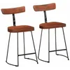 Image de vidaXL Tabourets de bar lot de 2 49x43x79 cm bois de manguier massif chaise chaise de bar de cuisine chaise de bistrot 4013526