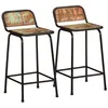 Image de vidaXL Tabourets de bar lot de 2 46x355x80cm bois massif récupération chaise chaise de bar de cuisine chaise de bistrot 4013532