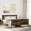 Image de vidaXL Cadre de lit métal avec tête de lit et pied de lit 140x190 cm lit double meuble de chambre à coucher lit dinvité 3301351