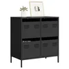Image de vidaXL Buffet noir 68x39x735 cm acier laminé à froid 851256