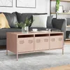 Image de vidaXL Table basse rose 1015x50x435 cm acier laminé à froid 851269