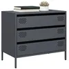 Image de vidaXL Buffet anthracite 68x39x585 cm acier laminé à froid meuble de rangement meuble de rangement de cuisine meuble de 851294