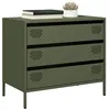 Image de vidaXL Buffet vert olive 68x39x58 5 cm acier laminé à froid meuble de rangement meuble de rangement de cuisine meuble de 851296