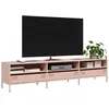 Image de vidaXL Meuble TV rose 202x39x435 cm acier laminé à froid support TV buffet TV armoire hifi banc TV armoire en métal 851347