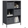 Image de vidaXL Buffet haut anthracite 68x39x1035 cm acier 851408