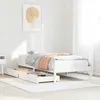 Image de vidaXL Cadre de lit sans matelas blanc 90x190 cm bois de pin massif 3301423