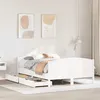 Image de vidaXL Cadre de lit avec tête de lit blanc 120x190 cm bois pin massif lit lit lit double meuble de chambre à coucher 3301801