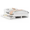 Image de vidaXL Cadre de lit sans matelas blanc 140x200 cm bois de pin massif 3301828
