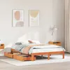 Image de vidaXL Cadre de lit avec tiroirs sans matelas cire marron 120x190 cm 3301960