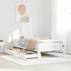 Image de vidaXL Cadre de lit avec tiroirs sans matelas blanc 90x200 cm 3301979