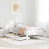 Image de vidaXL Cadre de lit avec tiroirs sans matelas blanc 90x190 cm 3301997