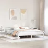 Image de vidaXL Cadre de lit avec tiroirs sans matelas blanc 200x200 cm 3302019