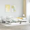 Image de vidaXL Lit de jour avec gigogne et tiroirs sans matelas blanc 90x190cm 3302224