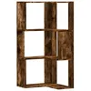 Image de vidaXL Bibliothèque dangle à 3 niveaux chêne fumé bois dingénierie étagère à livres dangle vitrine dangle armoire 852595