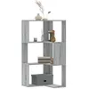 Image de vidaXL Bibliothèque dangle à 3 niveaux sonoma gris bois dingénierie étagère à livres dangle vitrine dangle armoire 852596
