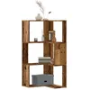 Image de vidaXL Bibliothèque dangle à 3 niveaux vieux bois bois dingénierie étagère à livres dangle vitrine dangle armoire 852598