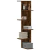 Image de vidaXL Étagère dangle murale chêne fumé bois dingénierie étagère dangle étagère suspendue étagère murale suspendue 852631