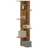 Image de vidaXL Étagère dangle murale vieux bois bois dingénierie étagère dangle étagère suspendue étagère murale suspendue 852634