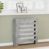 Image de vidaXL Cache-radiateur gris béton 78x20x82 cm bois dingénierie bouchon de radiateur cache-radiateur haut radiateur à 852684