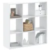 Image de vidaXL Bibliothèque blanc 102x32x102 cm bois dingénierie étagère étagère à livres support de livre armoire de 852816