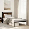 Image de vidaXL Cadre de lit en métal avec tête de lit chêne fumé 90x190 cm lit simple meuble de chambre à coucher lit dinvité 4007659