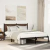 Image de vidaXL Cadre de lit métal avec tête de lit chêne fumé 140x200 cm lit double meuble de chambre à coucher lit dinvité 4007668