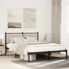 Image de vidaXL Cadre de lit en métal avec tête de lit chêne sonoma 150x200 cm lit double meuble de chambre à coucher lit 4007718