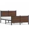 Image de vidaXL Cadre de lit métal avec tête de lit et pied de lit 120x190 cm lit double meuble de chambre à coucher lit dinvité 4007780