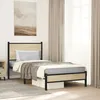 Image de vidaXL Cadre de lit en métal sans matelas chêne sonoma 90x200 cm 4007861