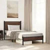 Image de vidaXL Cadre de lit en métal avec tête de lit chêne marron 80x200 cm lit simple meuble de chambre à coucher lit dinvité 4007913