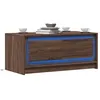 Image de vidaXL Table basse avec lumières LED chêne marron bois dingénierie 851990