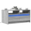 Image de vidaXL Table basse avec lumières LED sonoma gris bois dingénierie table latérale table de salon table daccent bout de 851996