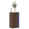 Image de vidaXL Buffet avec LED chêne marron 425x34x85 cm bois dingénierie meuble de rangement meuble de rangement cuisine 852144