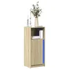 Image de vidaXL Buffet avec LED chêne sonoma 425x34x100 cm bois dingénierie meuble de rangement meuble de rangement cuisine 852154