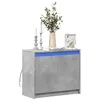 Image de vidaXL Buffet avec LED gris béton 72x34x61 cm bois dingénierie meuble de rangement meuble de rangement cuisine meuble de 852176