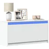 Image de vidaXL Meuble TV avec LED blanc 100x34x50 cm bois dingénierie 852208