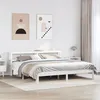 Image de vidaXL Cadre de lit avec tête de lit sans matelas blanc 180x200 cm 3306054
