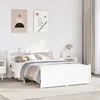 Image de vidaXL Cadre de lit avec tête de lit sans matelas blanc 140x200 cm 3306763