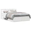 Image de vidaXL Cadre de lit et tête de lit blanc 140x190 cm bois de pin massif 3307096