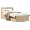 Image de vidaXL Cadre de lit avec tête de lit 90x190 cm bois de pin massif 3307104