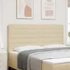 Image de vidaXL Tête de lit LED avec bandes LED Crème 180 cm tissu 3338305
