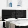 Image de vidaXL Tête de lit LED Noir 200 cm tissu 3338555