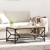 Image de Table Basse - Chêne Sonoma - 90x50x40 cm - Bois dingénierie - Étagère intégrée