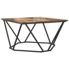 Image de Table basse moderne - vidaXL - Chêne fumé - 80x80x45 cm - Bois dingénierie et acier - Finitions mates